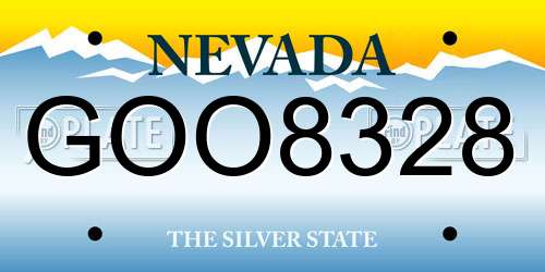 GOO8328 Nevada License Plate