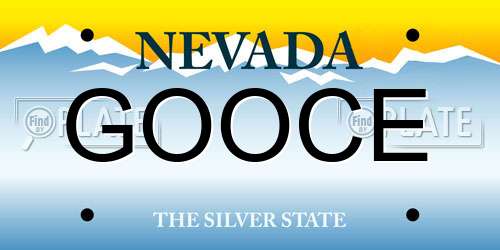 GOOCE Nevada License Plate