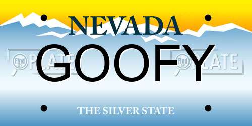 GOOFY Nevada License Plate
