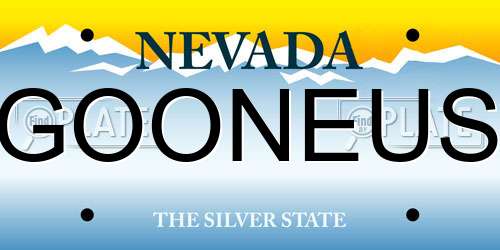 GOONEUS Nevada License Plate