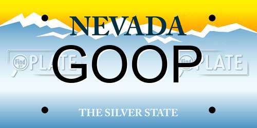 GOOP Nevada License Plate