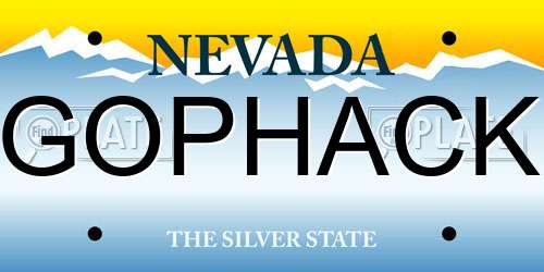 GOPHACK Nevada License Plate