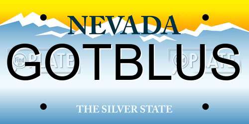 GOTBLUS Nevada License Plate