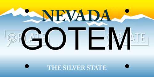 GOTEM Nevada License Plate