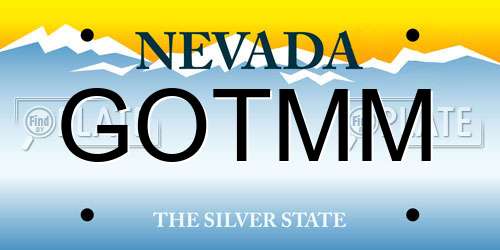 GOTMM Nevada License Plate
