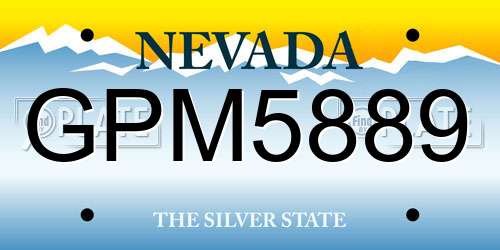 GPM5889 Nevada License Plate