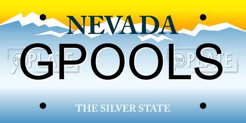 GPOOLS Nevada License Plate