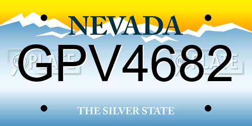 GPV4682 Nevada License Plate
