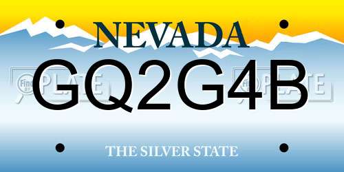GQ2G4B Nevada License Plate
