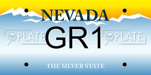 GR1 Nevada License Plate