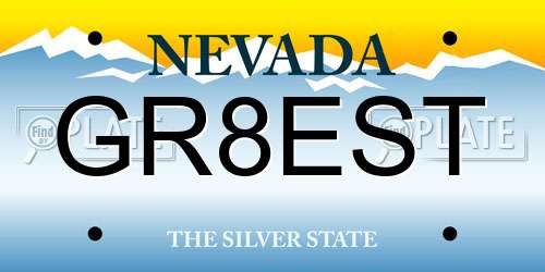 GR8EST Nevada License Plate