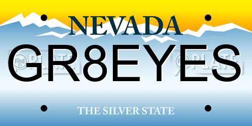 GR8EYES Nevada License Plate