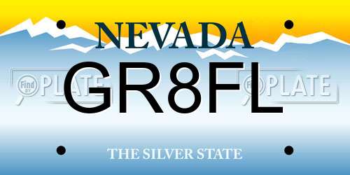 GR8FL Nevada License Plate