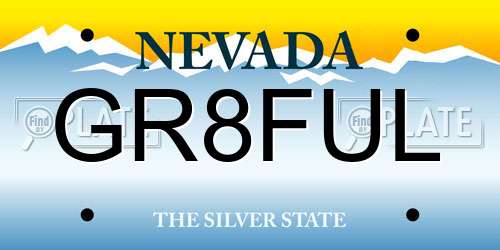 GR8FUL Nevada License Plate