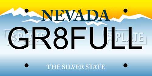 GR8FULL Nevada License Plate