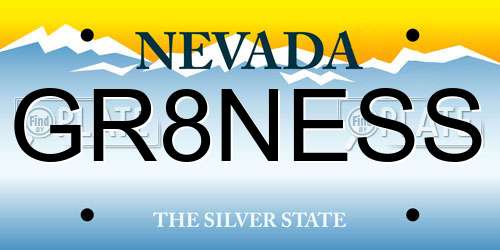 GR8NESS Nevada License Plate