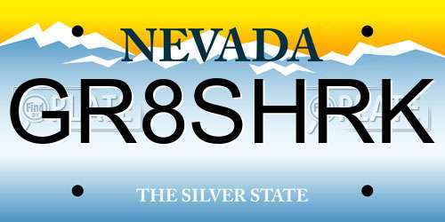 GR8SHRK Nevada License Plate