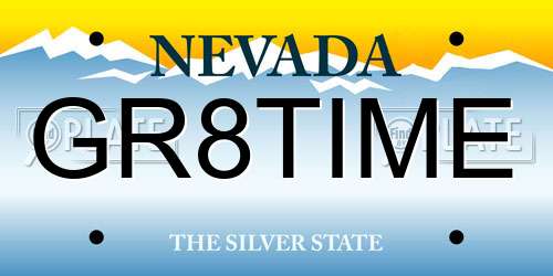 GR8TIME Nevada License Plate