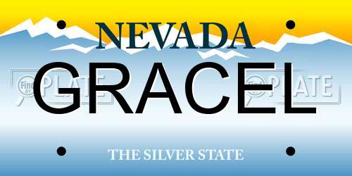 GRACEL Nevada License Plate