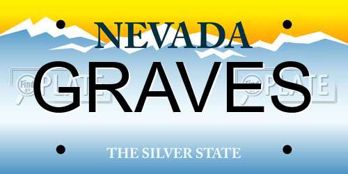 GRAVES Nevada License Plate