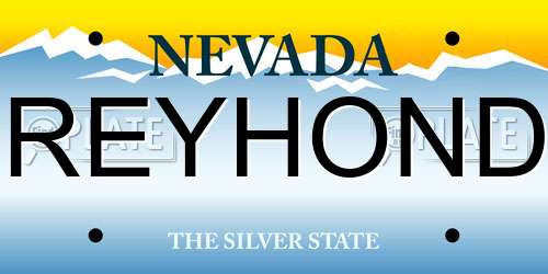 GREYHONDA Nevada License Plate