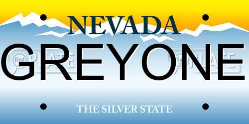 GREYONE Nevada License Plate