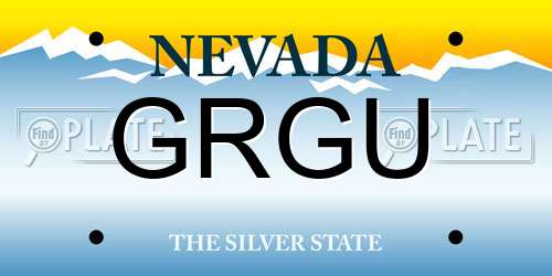 GRGU Nevada License Plate