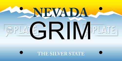 GRIM Nevada License Plate