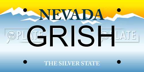 GRISH Nevada License Plate