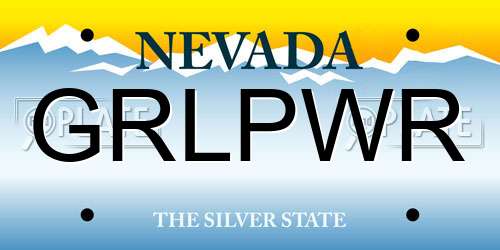 GRLPWR Nevada License Plate