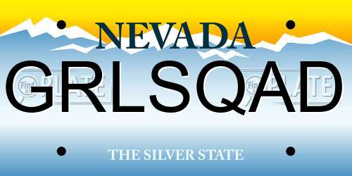 GRLSQAD Nevada License Plate