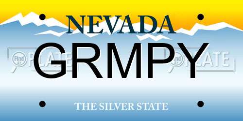 GRMPY Nevada License Plate