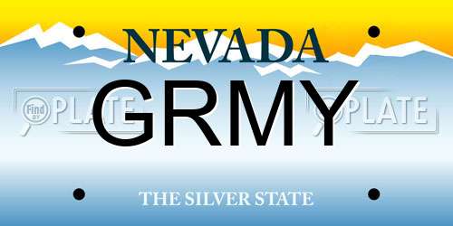 GRMY Nevada License Plate