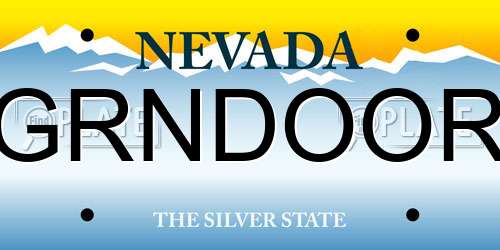 GRNDOOR Nevada License Plate