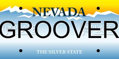 GROOVER Nevada License Plate