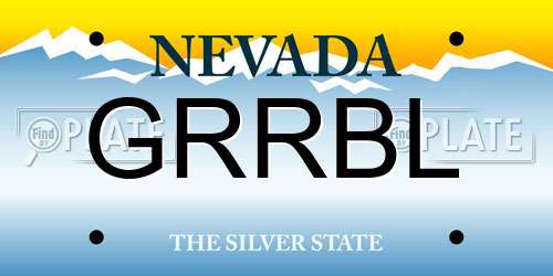 GRRBL Nevada License Plate