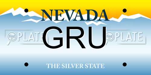 GRU Nevada License Plate