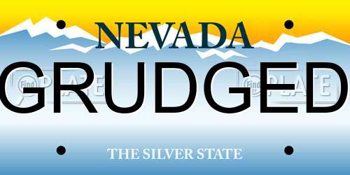 GRUDGED Nevada License Plate