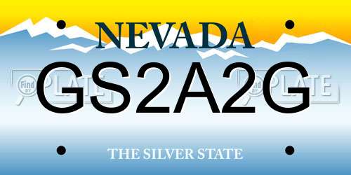 GS2A2G Nevada License Plate