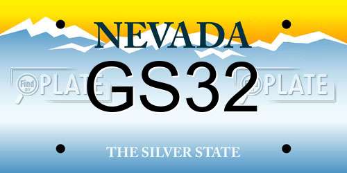 GS32 Nevada License Plate