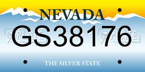 GS38176 Nevada License Plate