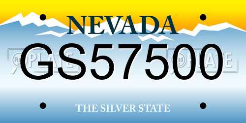 GS57500 Nevada License Plate