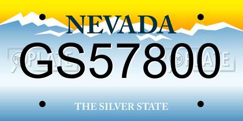 GS57800 Nevada License Plate