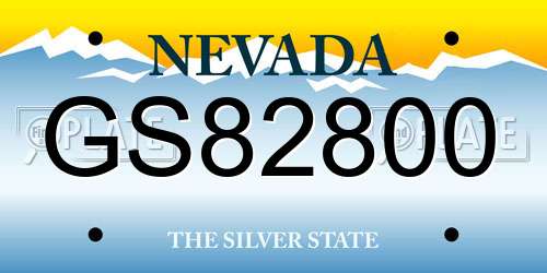 GS82800 Nevada License Plate