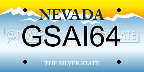 GSAI64 Nevada License Plate