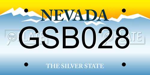 GSB028 Nevada License Plate