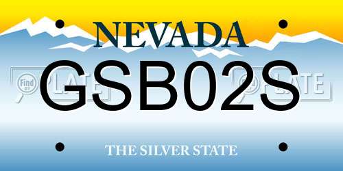 GSB02S Nevada License Plate