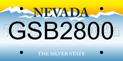 GSB2800 Nevada License Plate