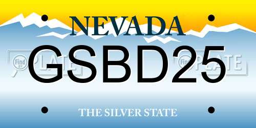 GSBD25 Nevada License Plate
