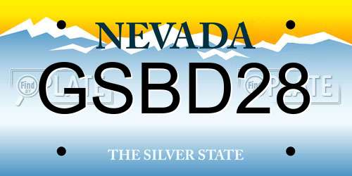 GSBD28 Nevada License Plate